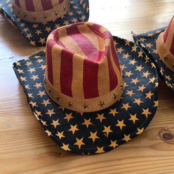 Gold Coast Sunwear Old Glory straw cowboy hat American flag hat Olympics July 4 - Picture 3 of 5